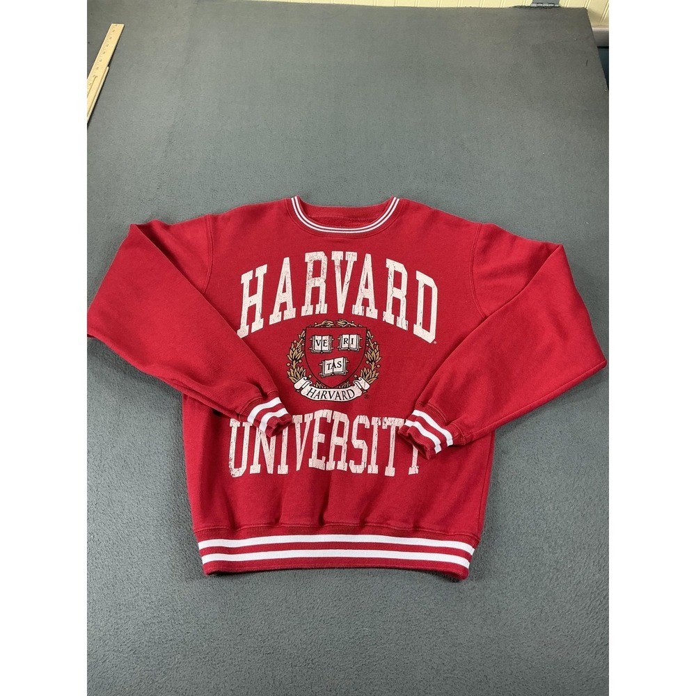 Harvard University Sweatshirt Mens L‎ Red Pullover Heavyweight Fleece Tagless